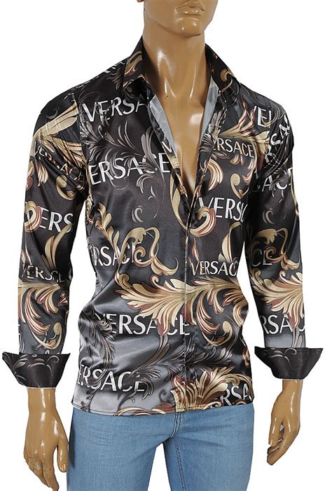 versace dress shirts men|Versace fitted shirts for men.